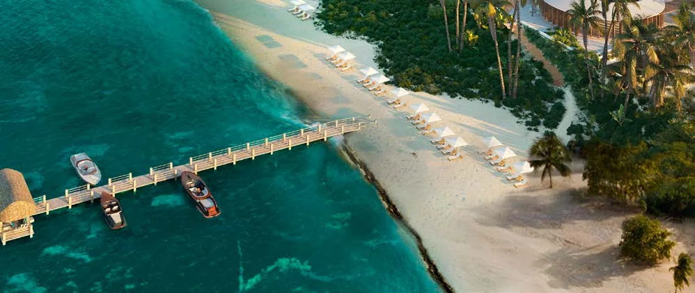 Private dock and Caribbean coast at SHA Mexico