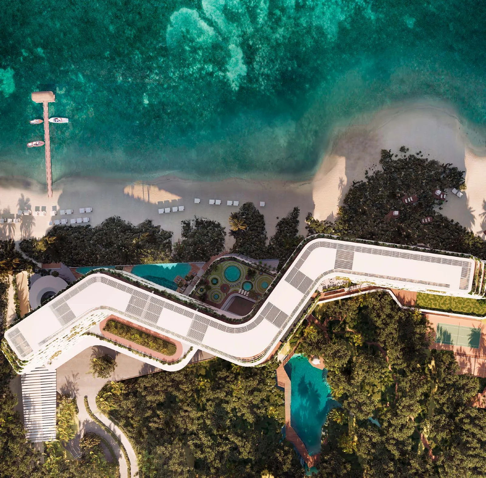 SHA Mexico masterplan within the natural landscape